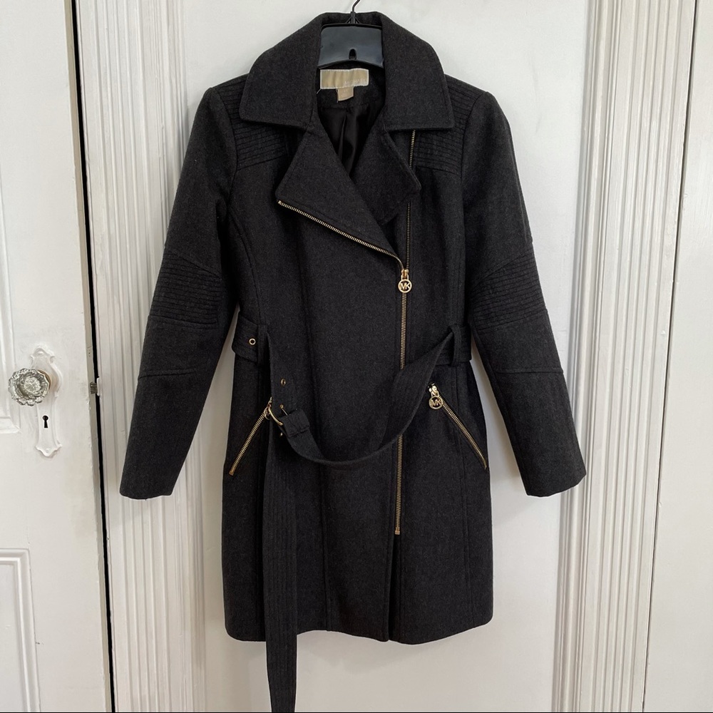 Michael Kors Wool Blend Belted Coat